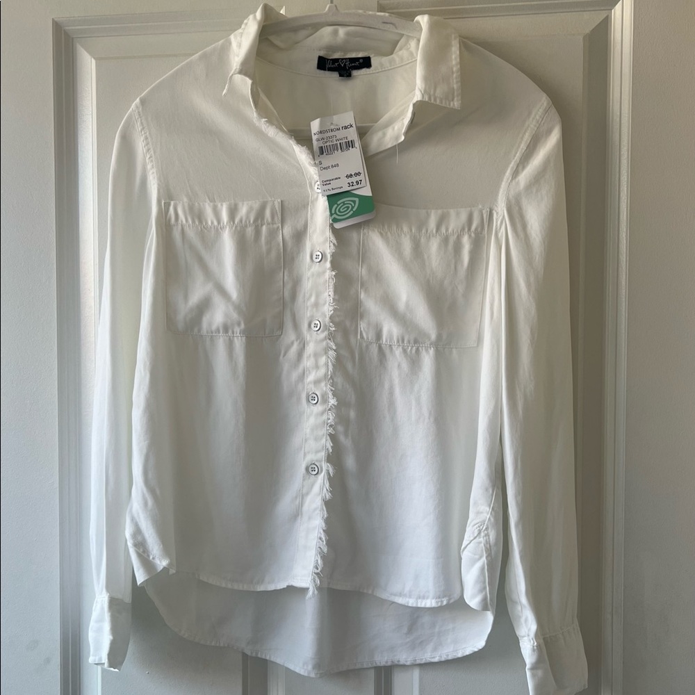 Velvet Heart White Button Down Shirt